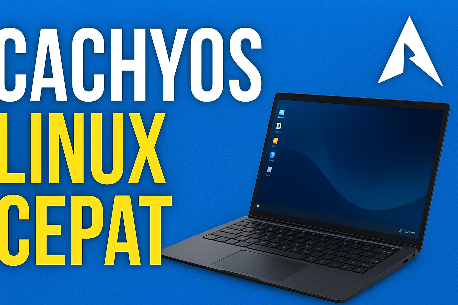 sebuah laptop yang terinstall CachyOS